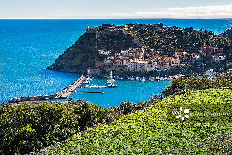 意大利托斯卡纳格罗塞托的埃尔科莱港图片素材