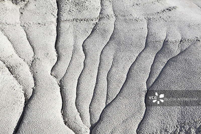 水蚀沙漠地面抽象细节图片素材