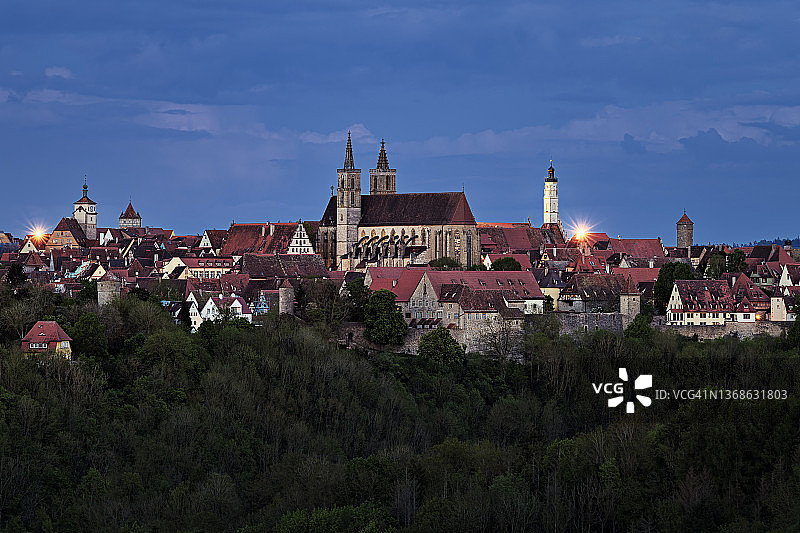 德国巴伐利亚州罗滕堡老城景观图片素材