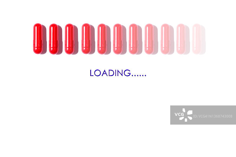 红色胶囊加载中图片素材
