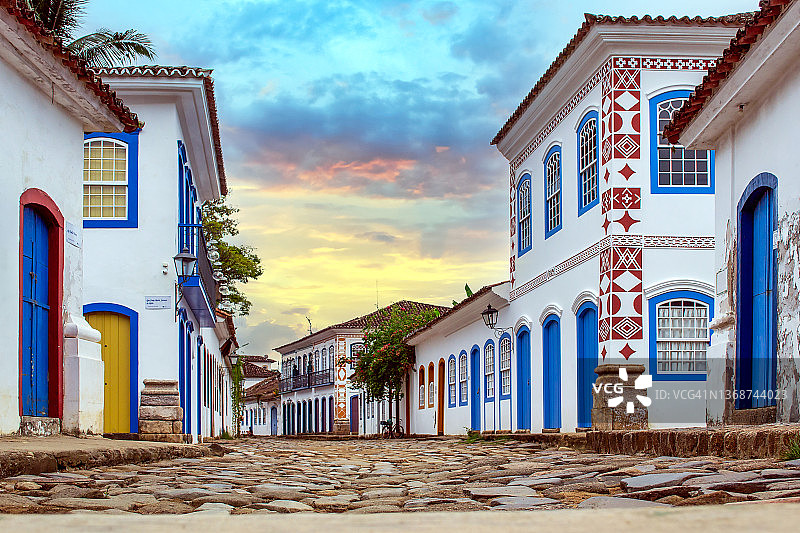 巴西里约热内卢帕拉蒂的葡萄牙殖民时期建筑图片素材