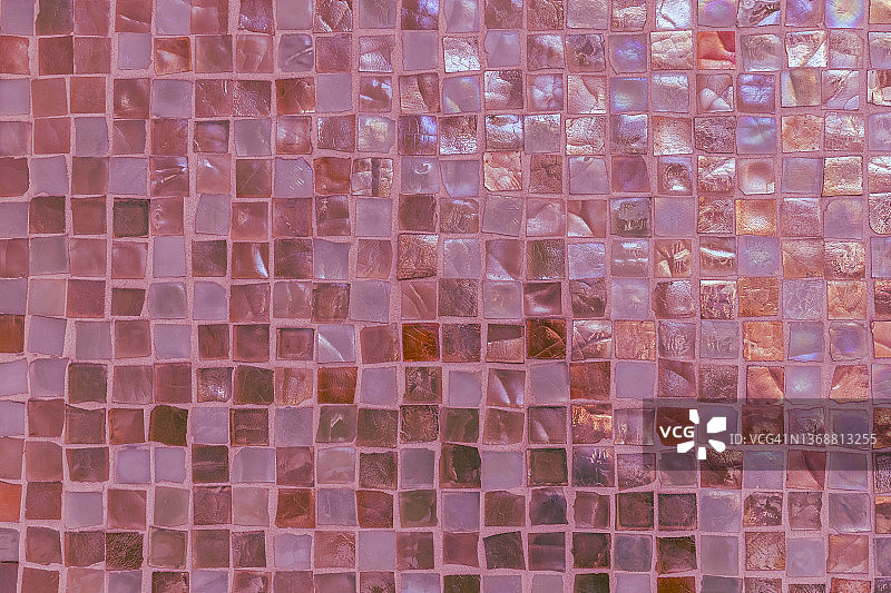粉色马赛克墙壁特写图片素材