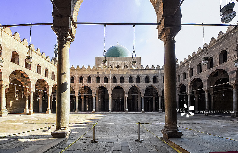 埃及开罗纳赛尔·穆罕默德清真寺庭院图片素材
