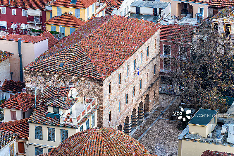 希腊纳夫普利翁考古博物馆的高角度视图图片素材
