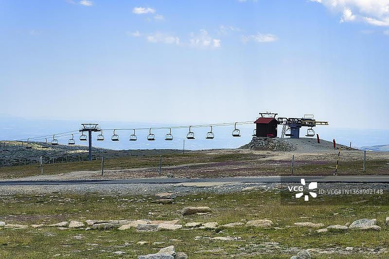 葡萄牙埃斯特雷拉山托雷休闲区滑雪缆车图片素材