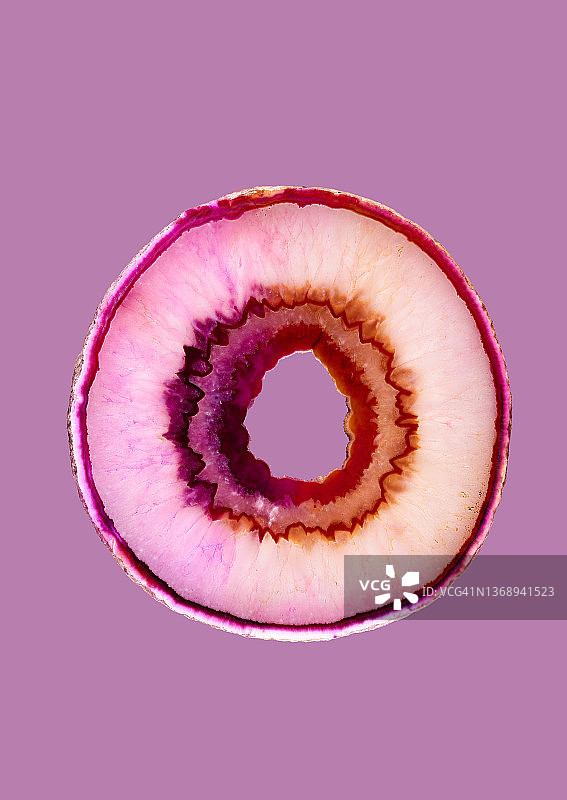 玛瑙切片样本的微观照片图片素材