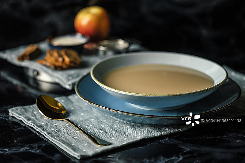 苹果奶油汤图片素材