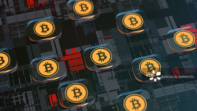 加密货币比特币概念背景图片素材