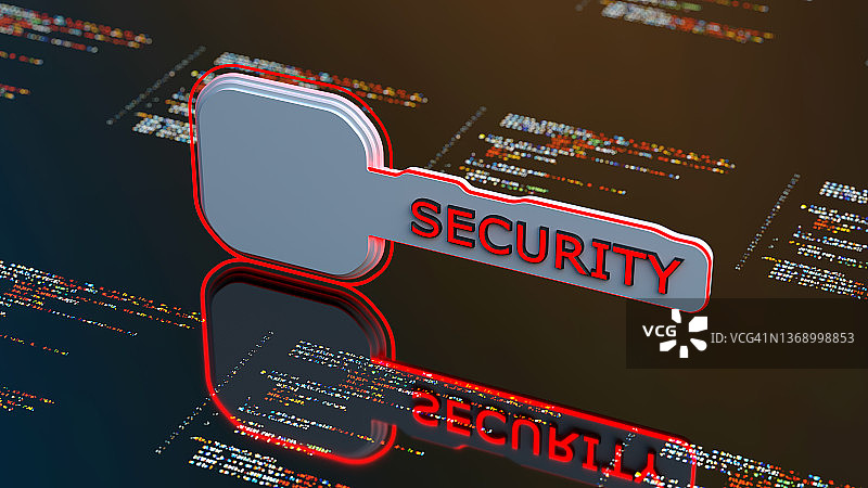 数字安全密钥：密码和数据保护抽象背景图片素材