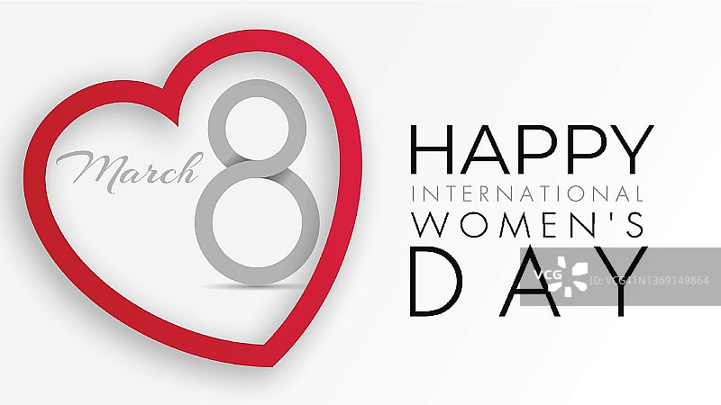 庆祝3月8日国际妇女节红色剪纸风海报、宣传册、banner、网站背景图片素材