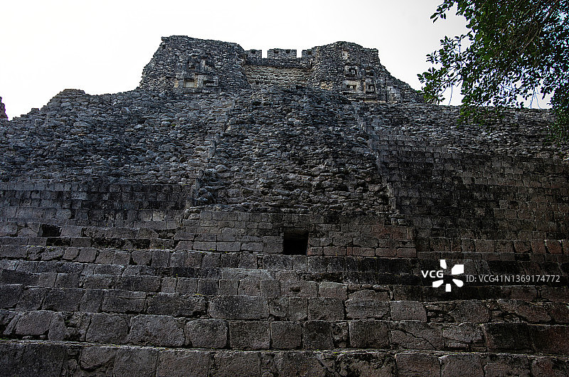 墨西哥坎佩切贝坎的X结构图片素材