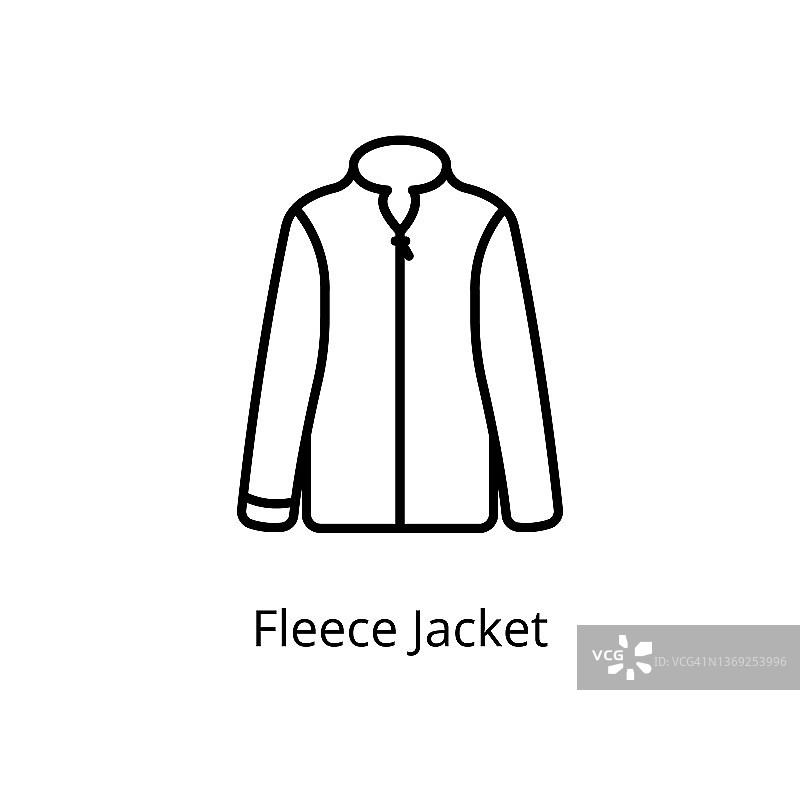 抓绒夹克图标矢量图图片素材
