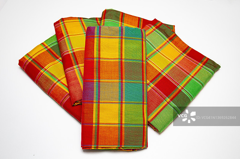 泰国腰布，红、绿、橙色图片素材