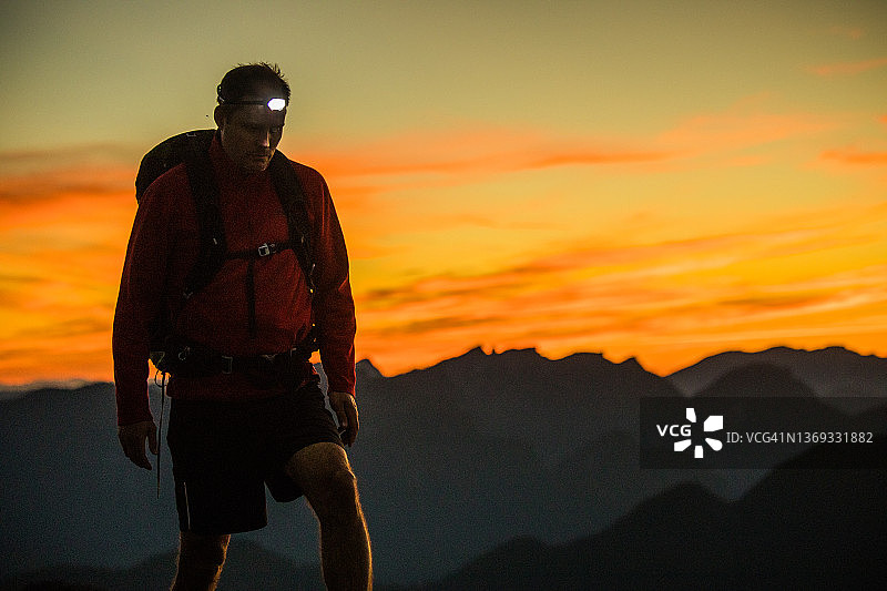 温哥华的越野跑者图片素材