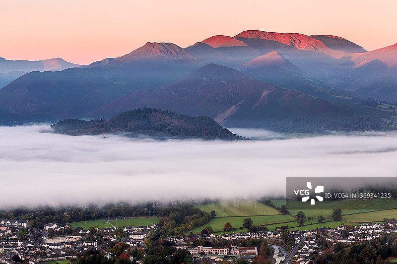 格里斯代尔派克，凯斯维克，湖区，坎布里亚，英格兰图片素材