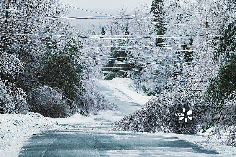 冰暴停电图片素材