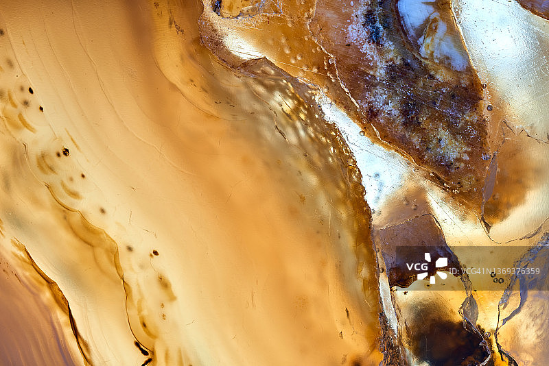 半透明切片的细节：天然玛瑙石图片素材