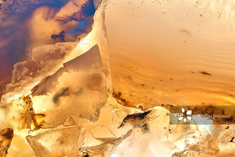 半透明切片的细节：天然玛瑙石图片素材