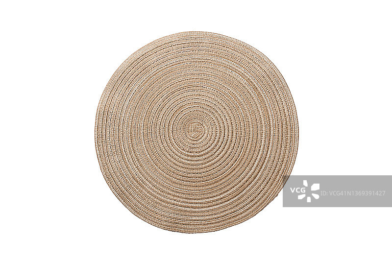 白色背景上的大麻餐垫图片素材