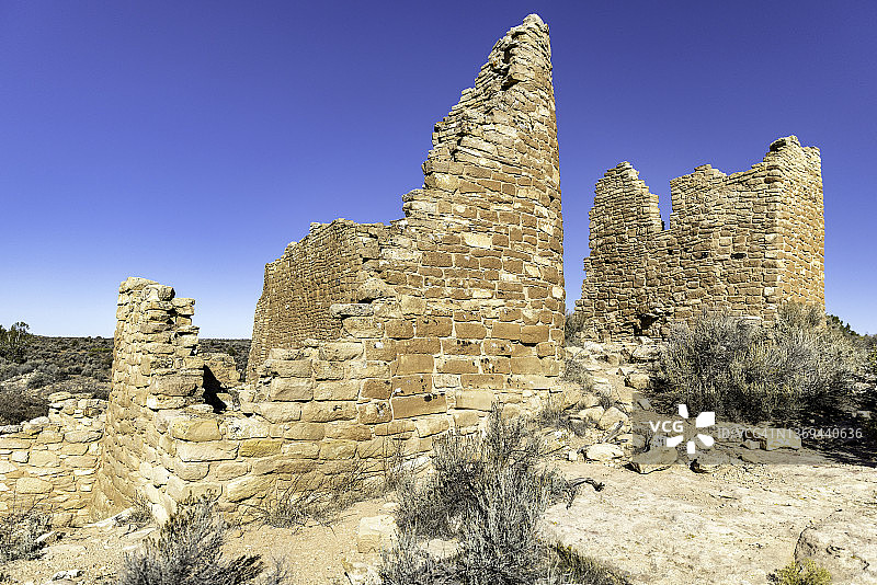 犹他州霍文韦普国家纪念碑的普韦布洛遗址图片素材