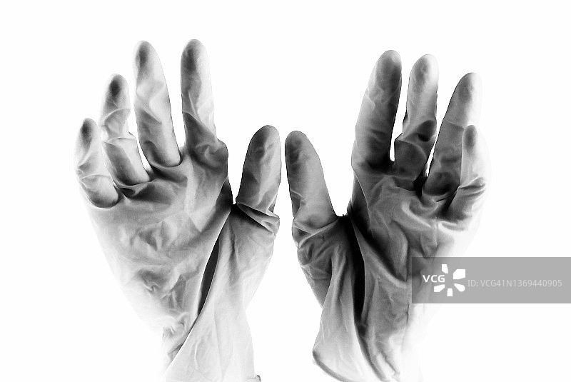 一双橡胶手套图片素材