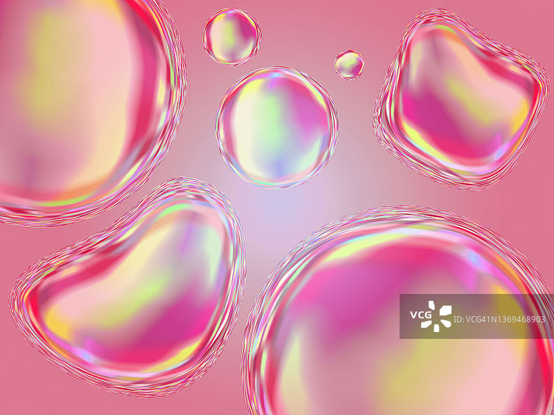 数绘粉色气泡背景图片素材