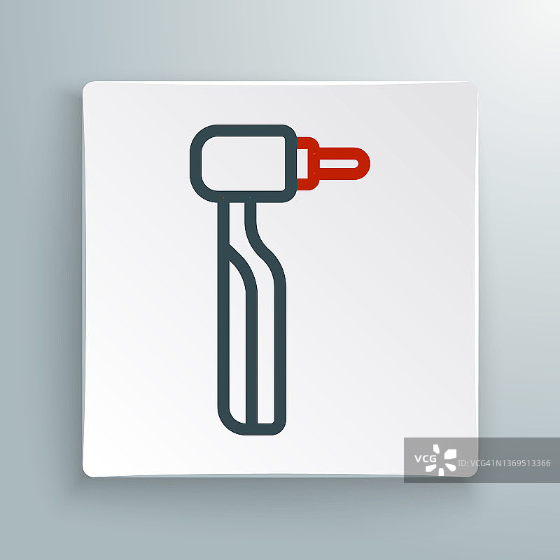 牙科钻头彩色轮廓矢量图标图片素材