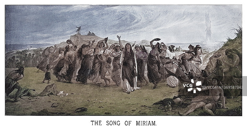 古老的雕刻画：米利暗之歌图片素材