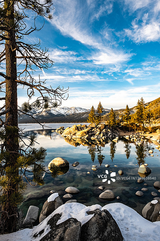 沙港的冬日下午图片素材