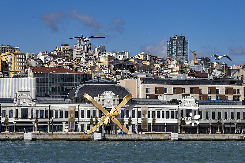 土耳其伊斯坦布尔贝伊奥卢区加拉塔港图片素材