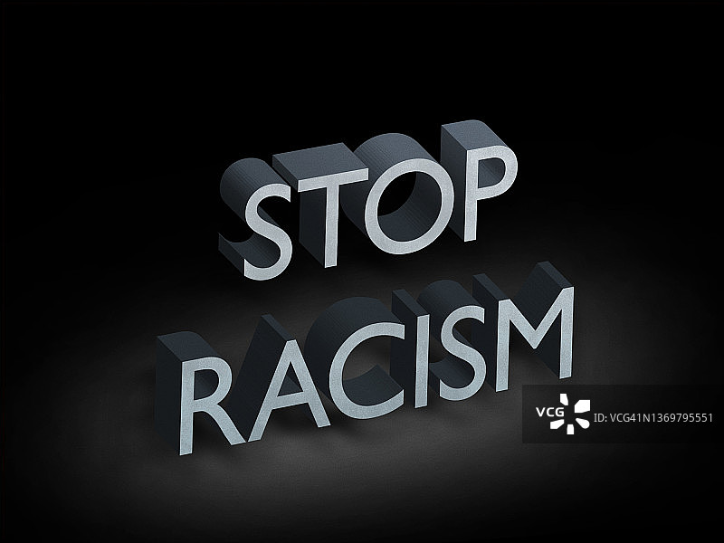 3D反种族歧视词语图片素材