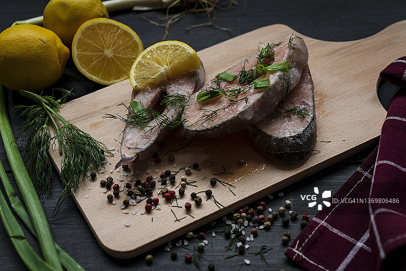 新鲜鱼片图片素材