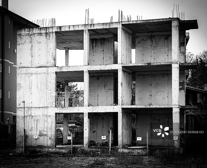 废弃的建筑工地图片素材