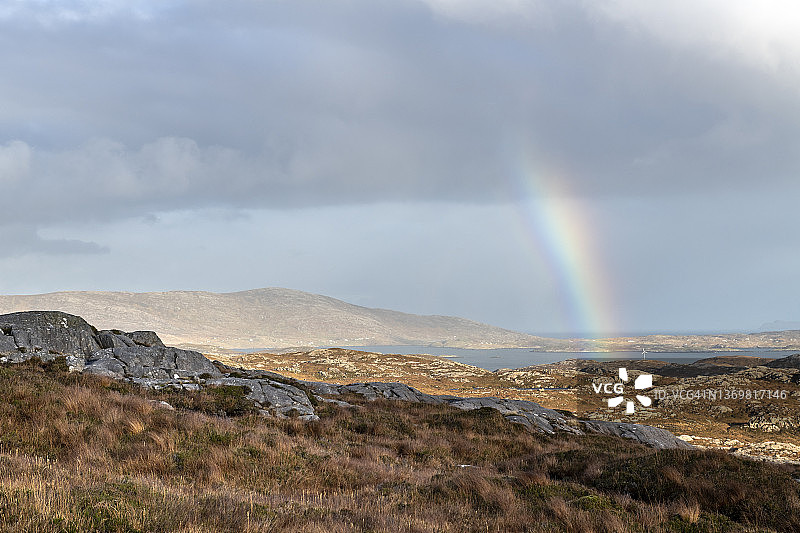 苏格兰刘易斯和哈里斯岛海岸线景观图片素材