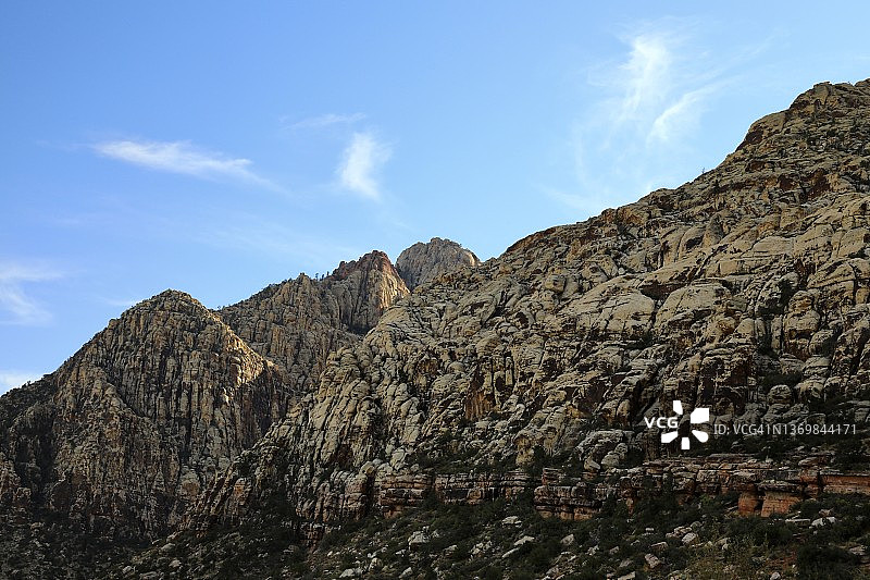 红岩峡谷国家保护区的岩石峭壁图片素材