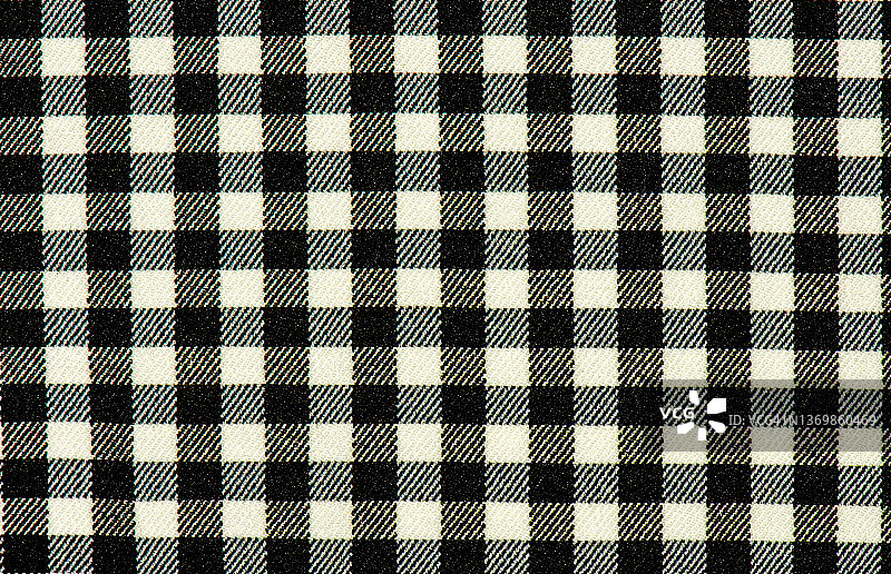 黑白格子梭织棉布图片素材
