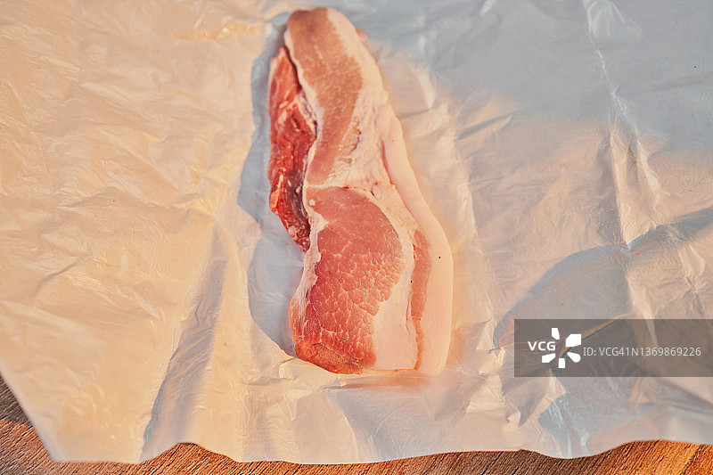 猪肉五花肉片图片素材