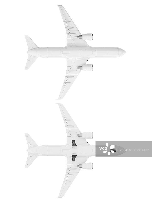 白色飞机插画图片素材