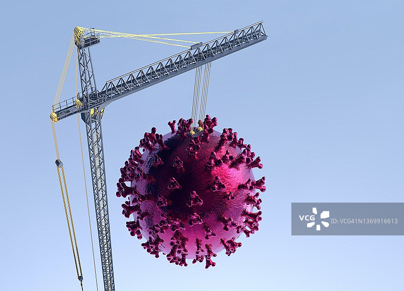 冠状病毒破坏球概念插图图片素材