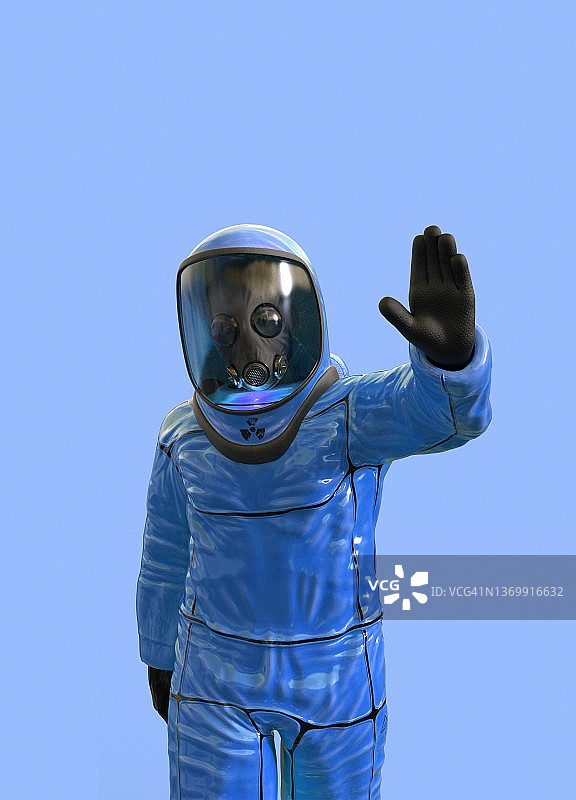 穿防护服的人物插画图片素材