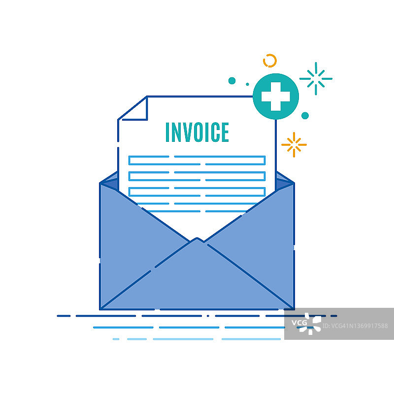 医疗费用账单概念插图图片素材