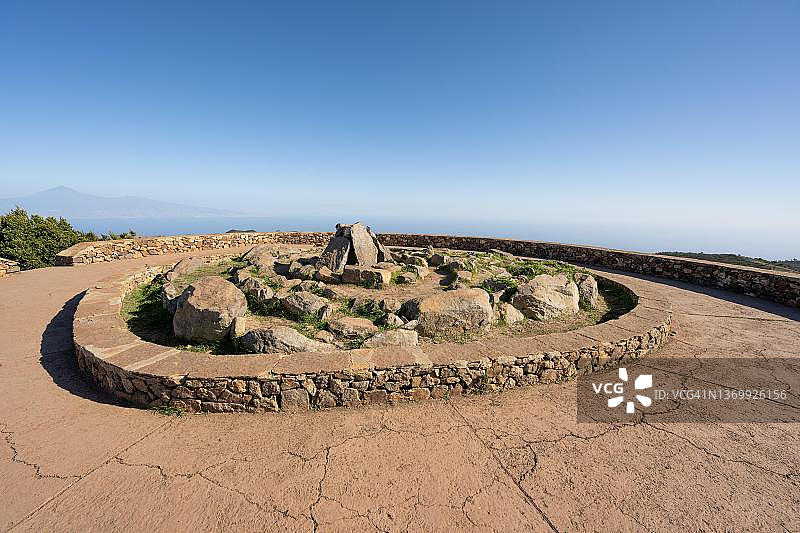 加拉霍奈峰（海拔1487米），可眺望特内里费岛和拉戈梅拉岛，西班牙图片素材
