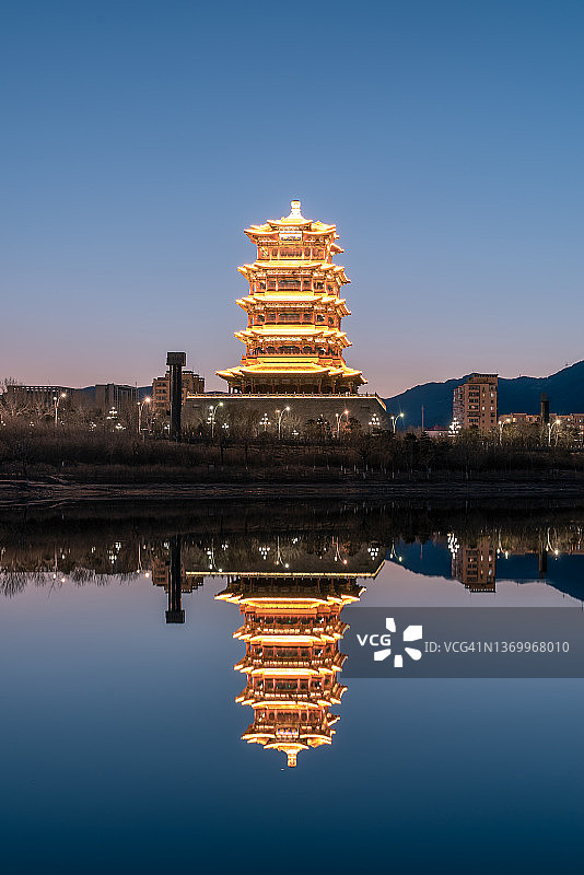 北京门头沟区永定塔图片素材