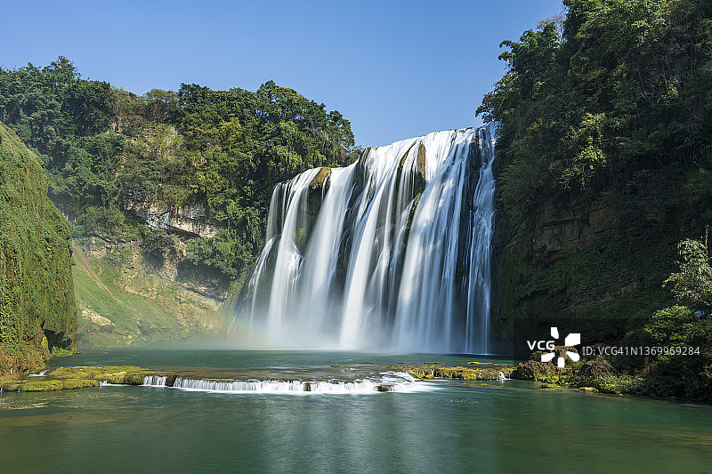 黄果树瀑布水体的形态特征图片素材