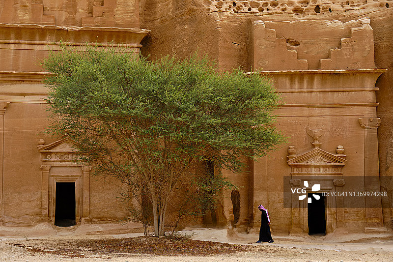 沙特阿拉伯AlUla纳巴泰墓图片素材