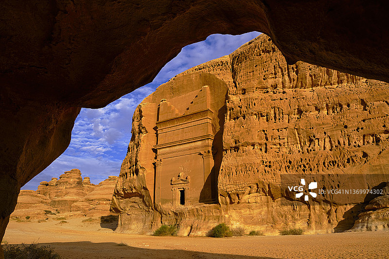 沙特阿拉伯AlUla纳巴泰墓图片素材
