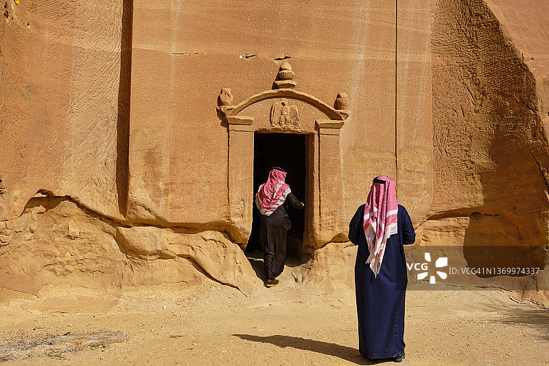 沙特阿拉伯AlUla纳巴泰墓图片素材