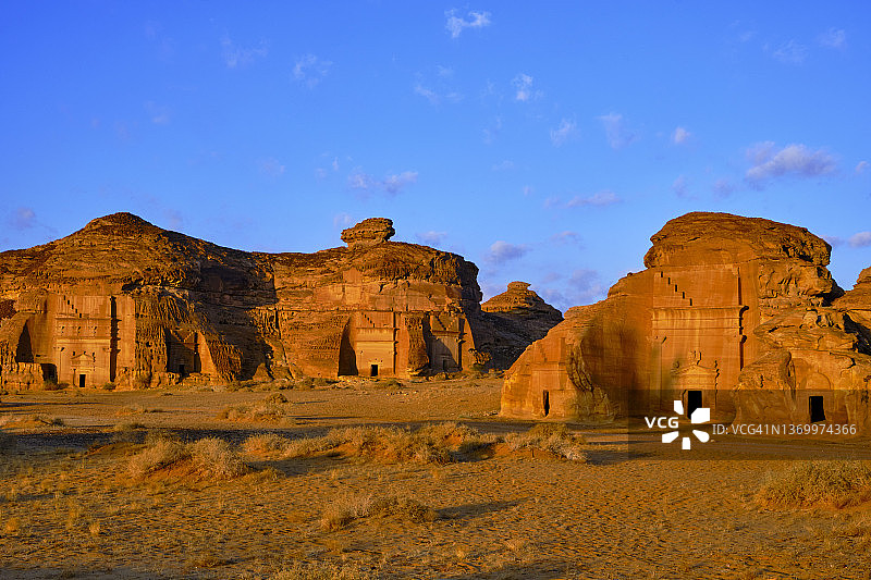 沙特阿拉伯AlUla纳巴泰墓图片素材
