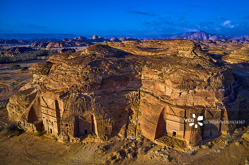 沙特阿拉伯AlUla纳巴泰墓图片素材
