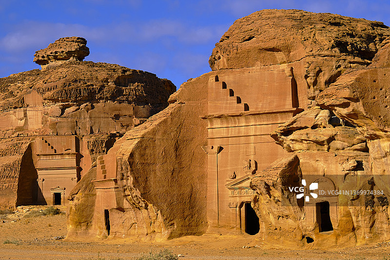 沙特阿拉伯AlUla纳巴泰墓图片素材